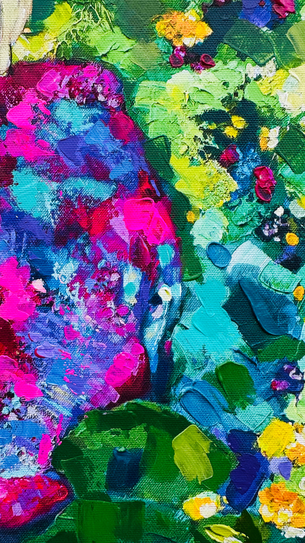 The Gilded Oasis - Hand- Embellished Canvas Print