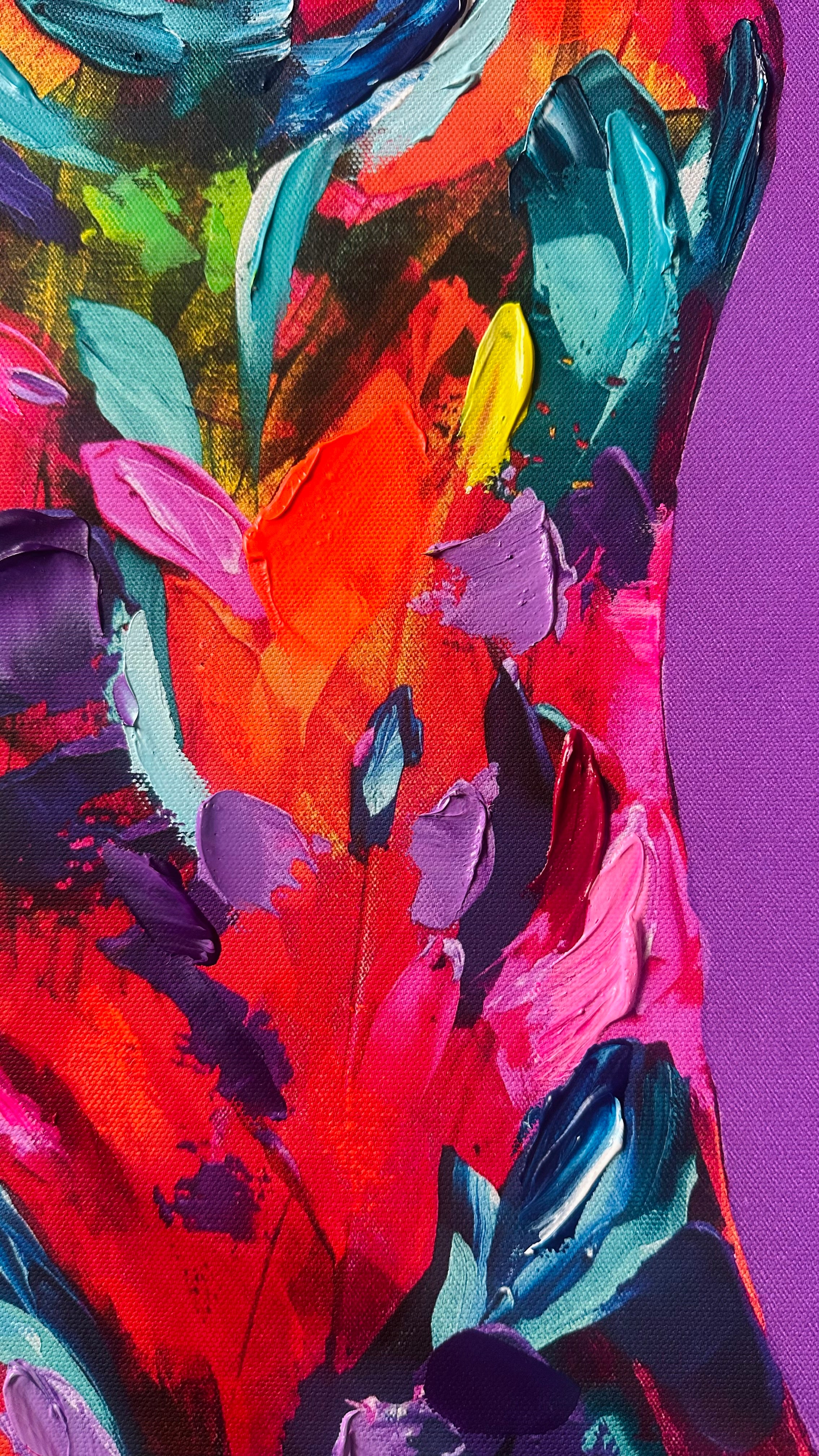 Fiorella- Hand-Embellished Canvas Print