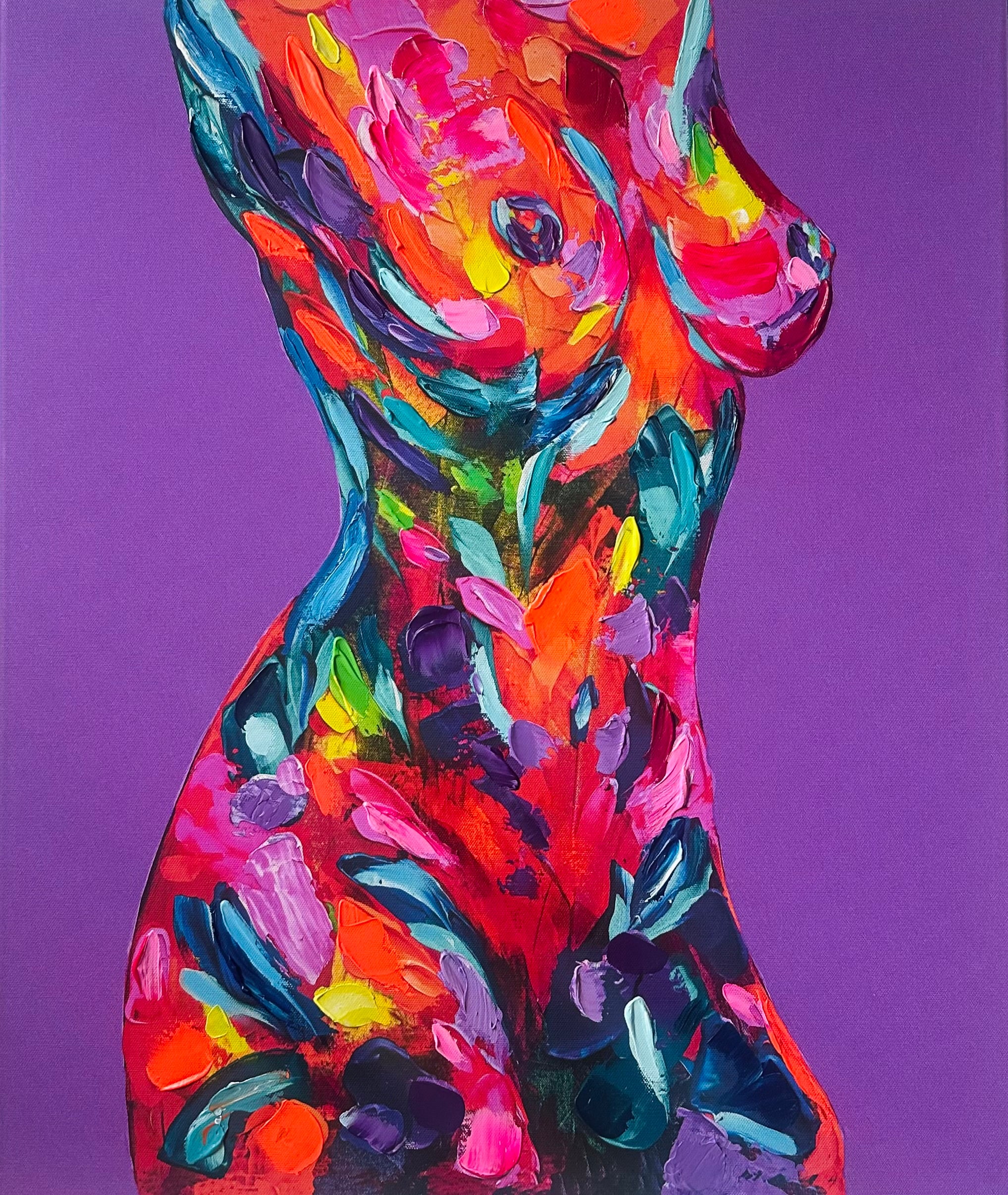 Fiorella- Hand-Embellished Canvas Print