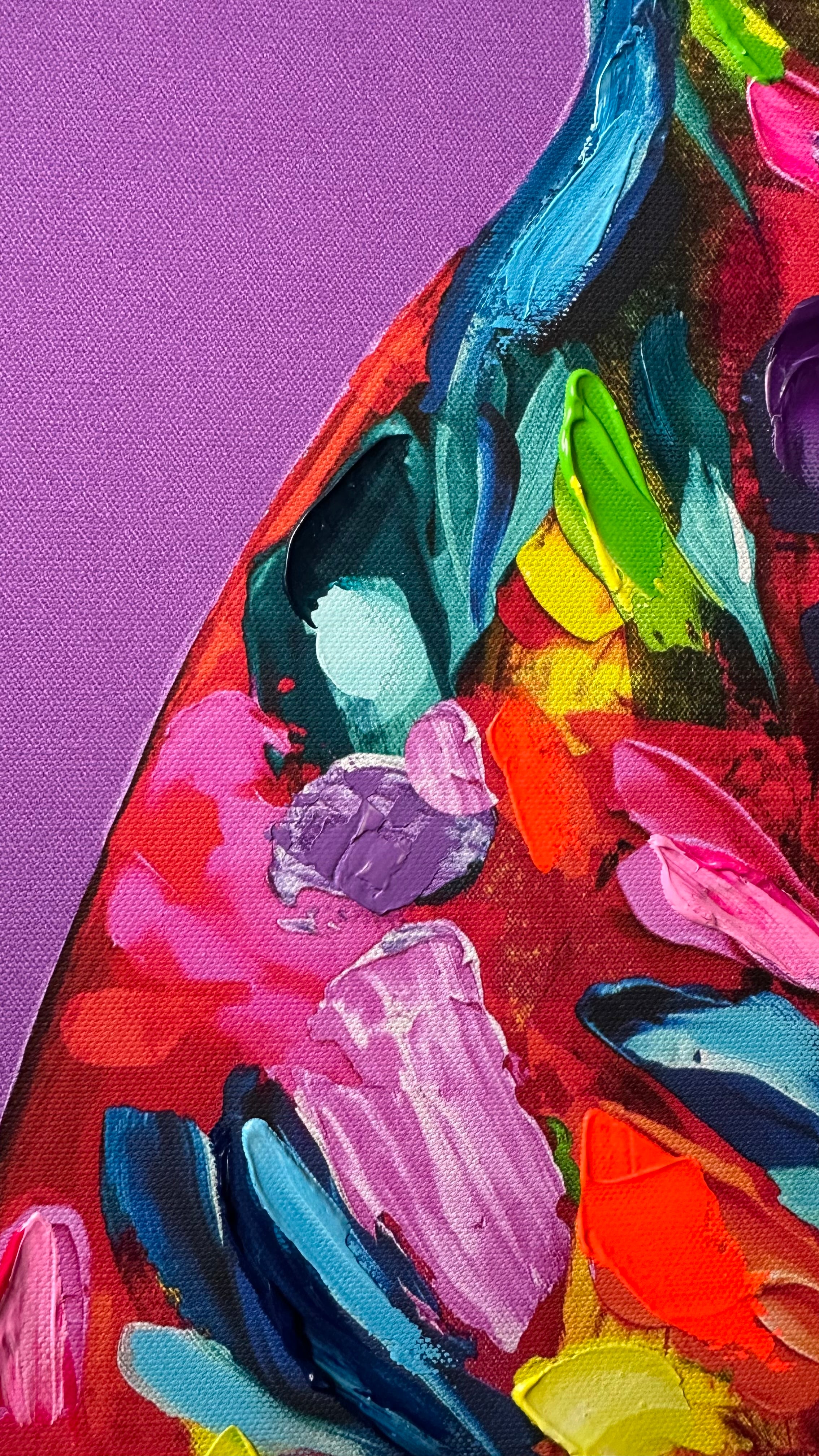 Fiorella- Hand-Embellished Canvas Print