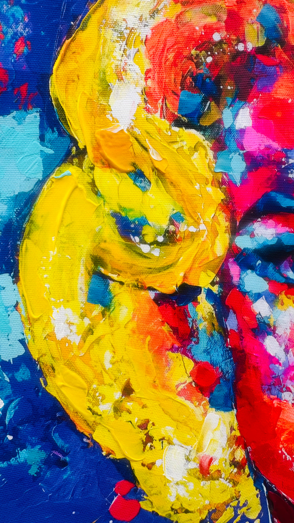 Marilyn in Colour Hand- Embellished Canvas Print