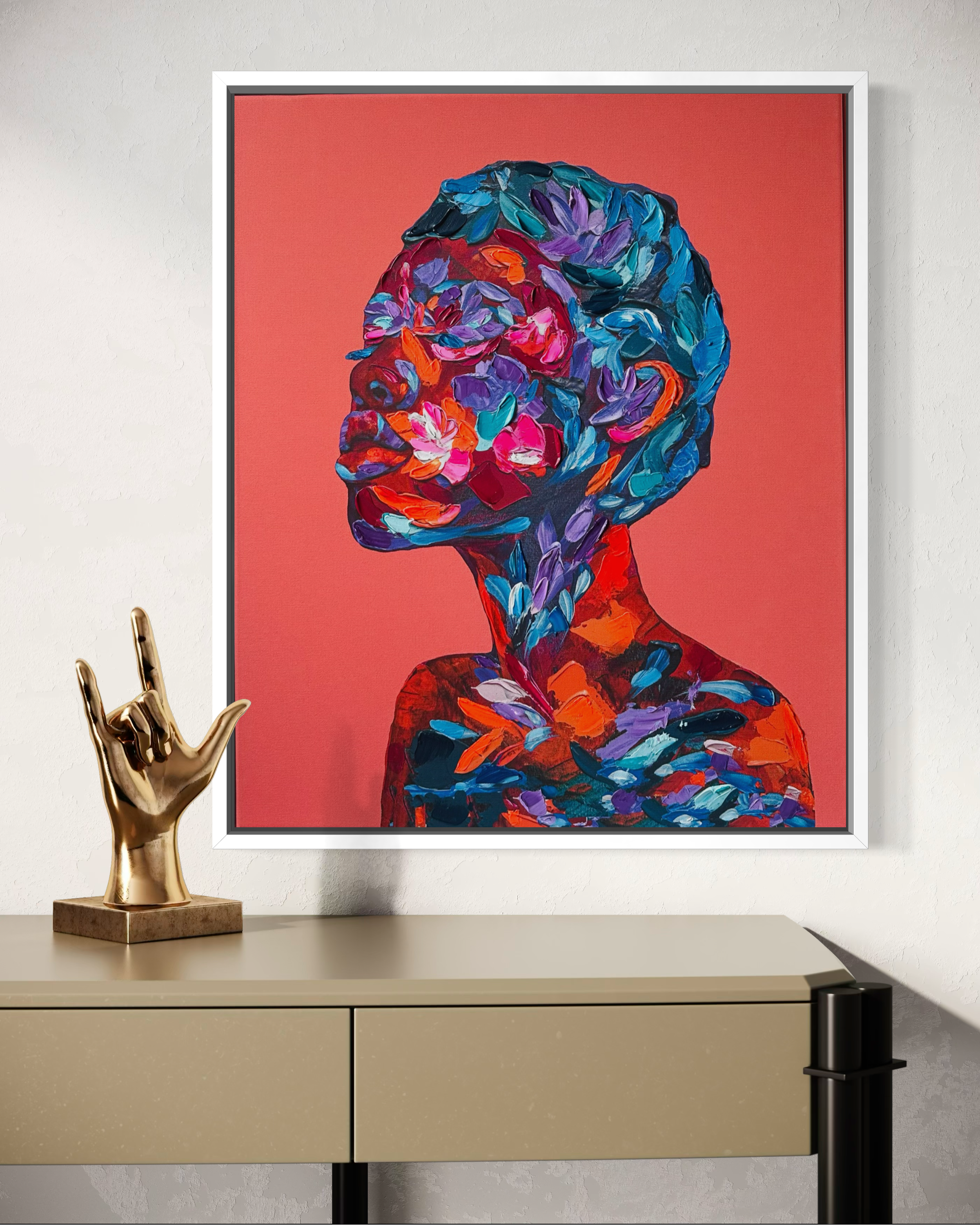 Renaitre- Hand-Embellished Canvas Print